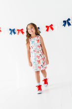 Load image into Gallery viewer, Red, White + BOWS | Tennis Dress