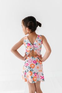 Poppy Floral | Twisty Back Dress (with detached shorts!)