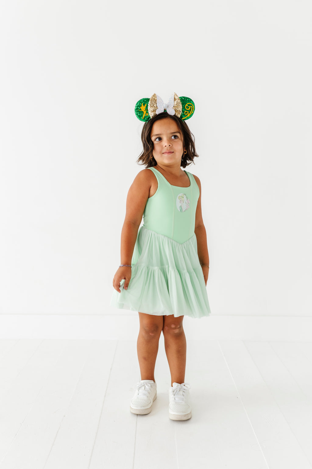 Tink (KIDS) | Lime Mesh DRESS
