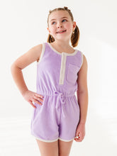 Load image into Gallery viewer, Violet: TERRY ROMPER