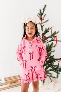 Mouse Bows PINK | (KIDS) 1/4th Zip Up