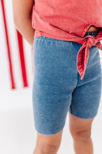 Load image into Gallery viewer, Navy RIBBED | Biker Shorts
