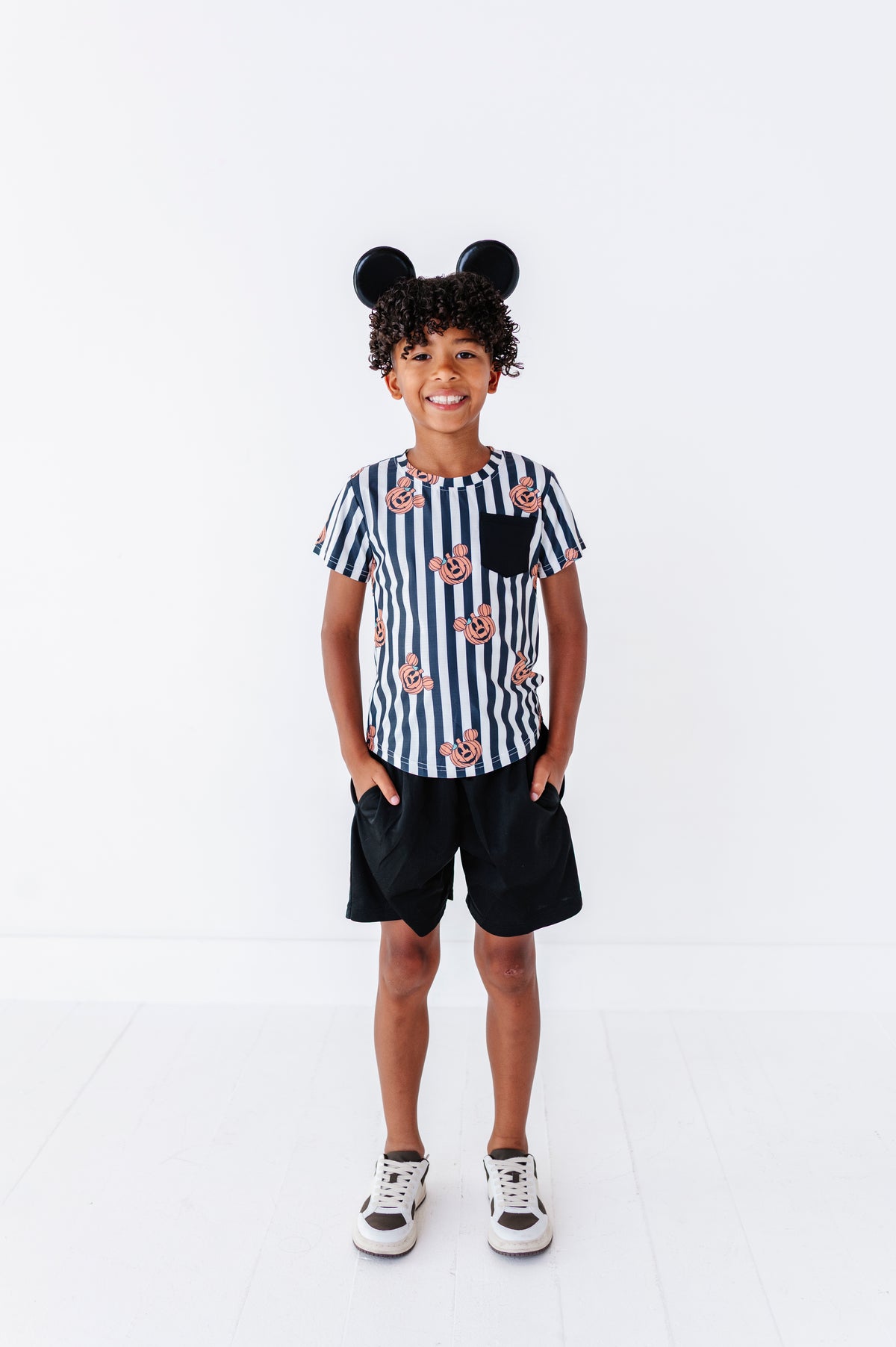 Stripe Mickey Pumpkin | BOYS Dri-Fit TEE