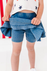 Navy RIBBED | Skort