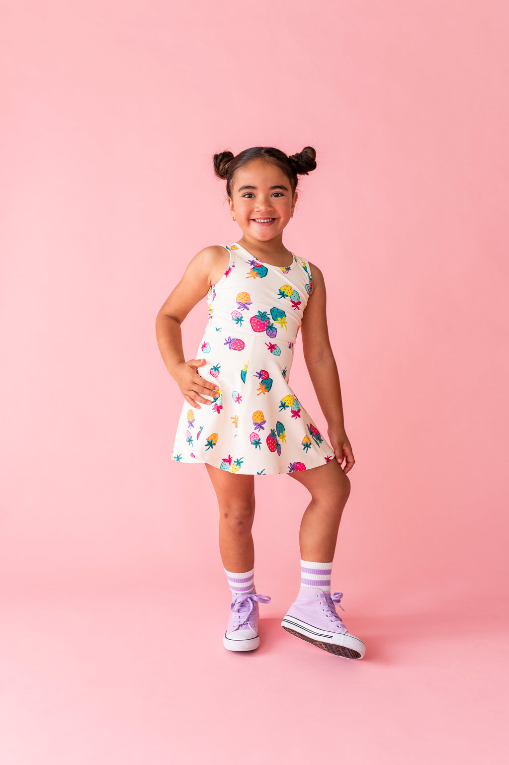 Sugar Berry | Twisty Back Active Dress (with shorts!)