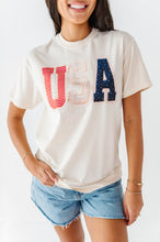 Load image into Gallery viewer, Patchwork USA | ADULT tees (*CROP + FULL LENGTH HERE)