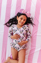 Load image into Gallery viewer, Purple Stripe Minnie | ONE-PIECE Rashguard Suit