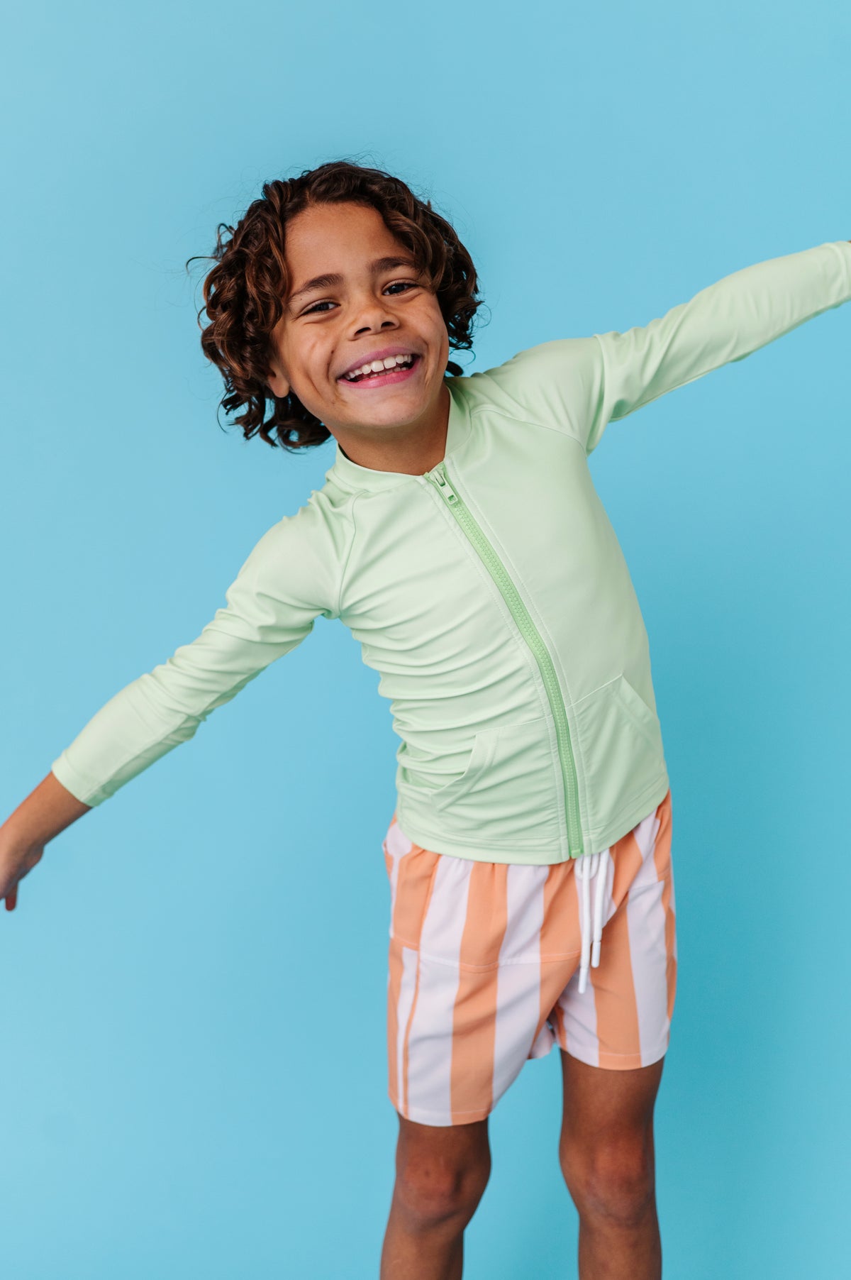 Lemon-Lime | ZIP RASH SHIRT
