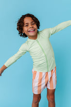 Load image into Gallery viewer, Lemon-Lime | ZIP RASH SHIRT