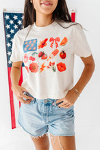 Load image into Gallery viewer, Collage Flag | ADULT tees (*CROP + FULL LENGTH HERE)
