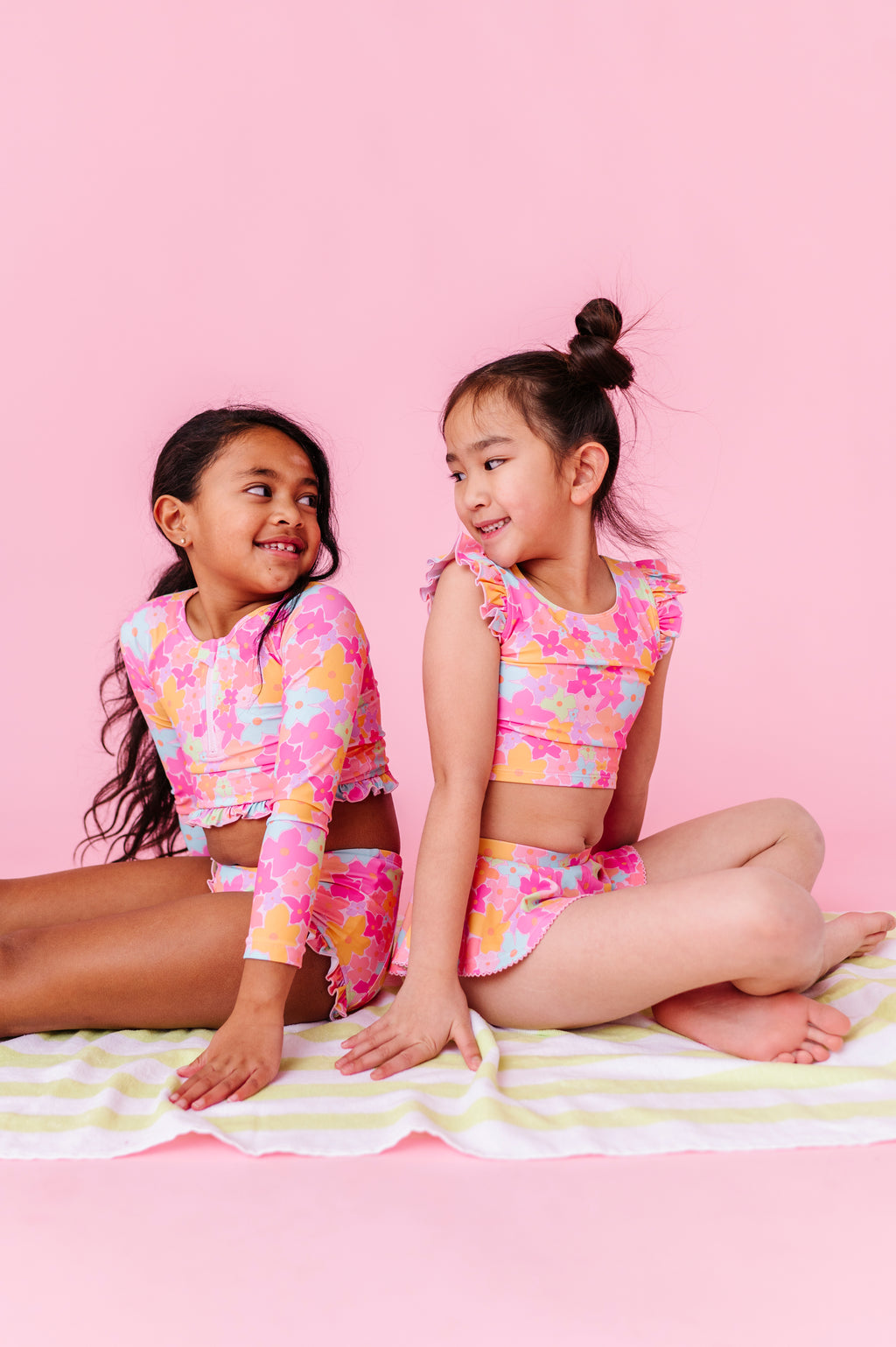 Tutti Fruitti Blossom | 1/4th ZIP RASHGUARD 2-PIECE