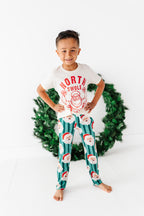 GREEN Santa Stripes | BOYS 2-Piece SET