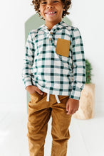 Load image into Gallery viewer, Pine Plaid | HOODED HENLEY