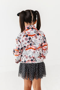 Groovy Minnie Ghosts | KIDS 1/4th Zip Up