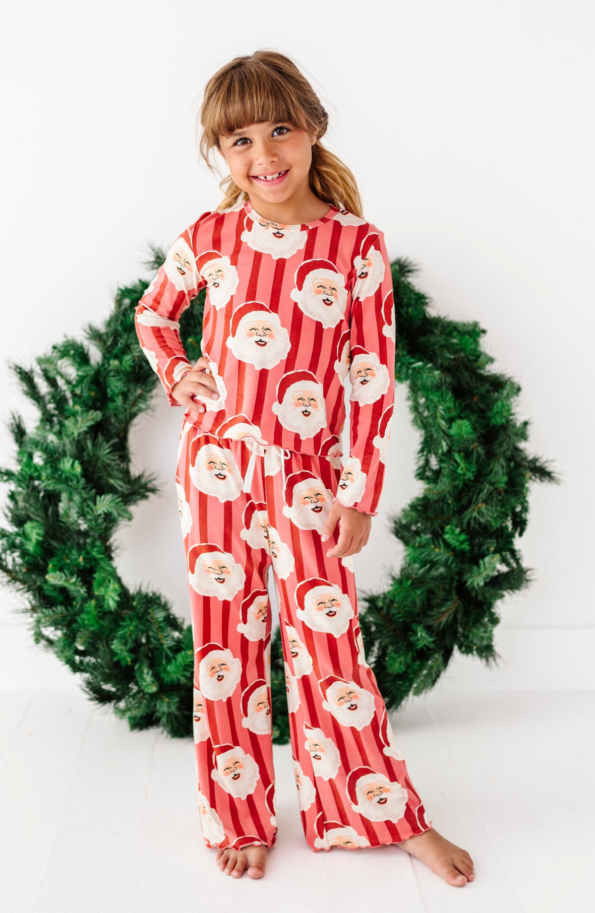 RED Santa Stripes | GIRLS 2-Piece SET
