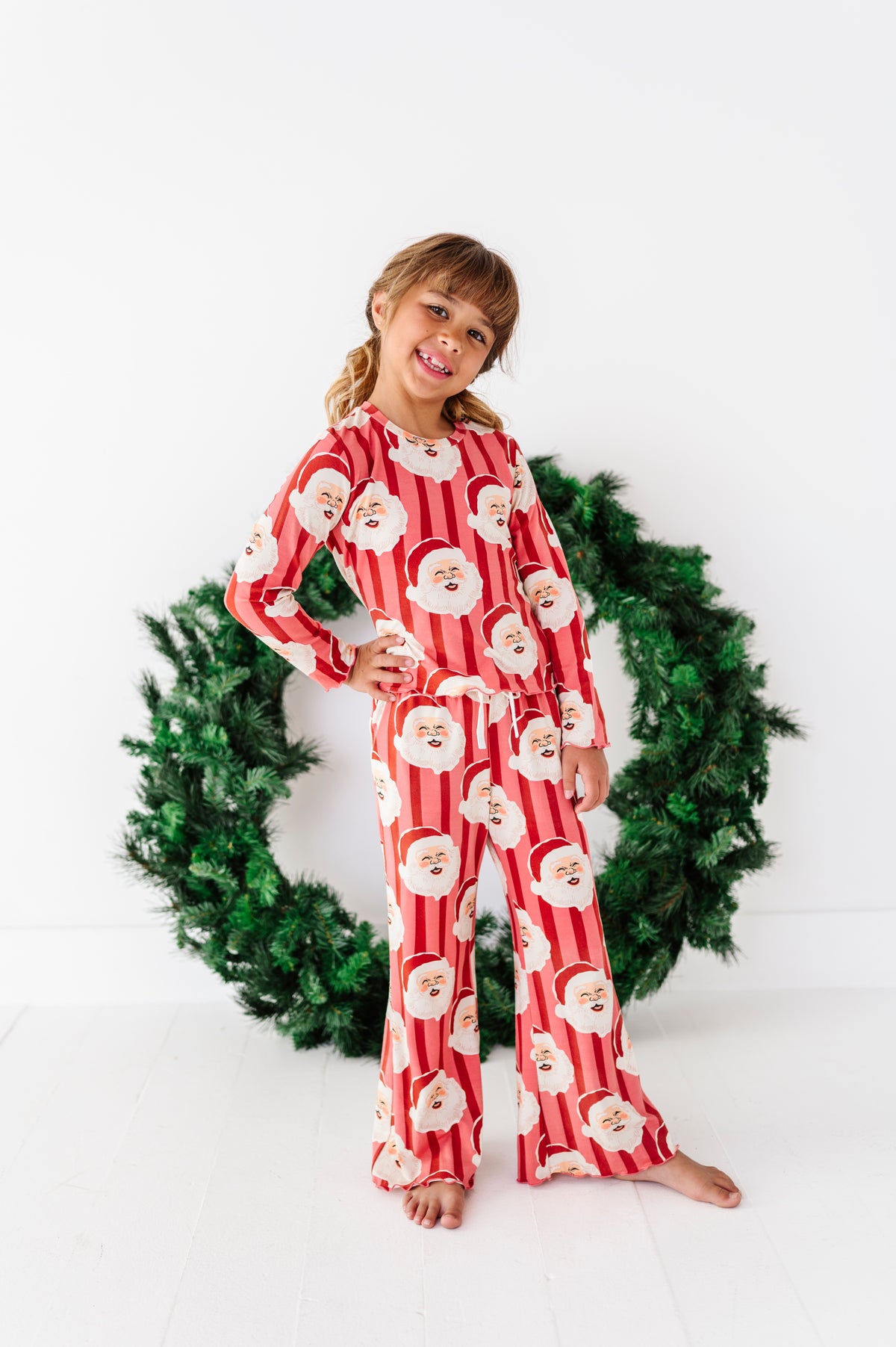 RED Santa Stripes | GIRLS 2-Piece SET