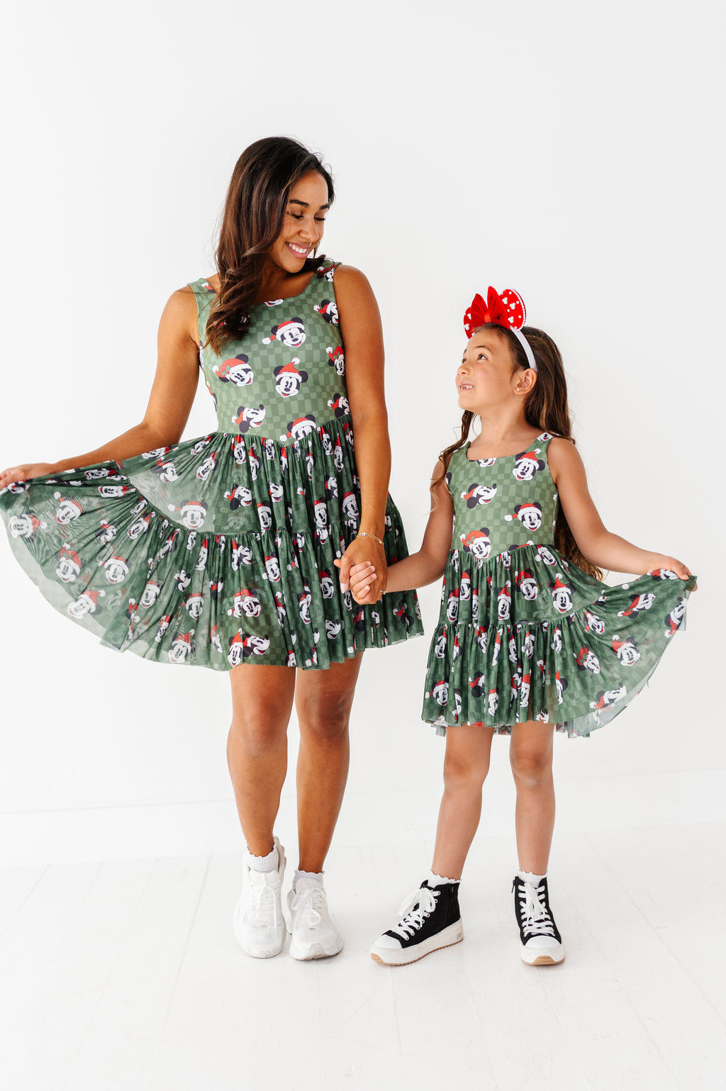 Mickey's Evergreen Check | KIDS Mesh Dress