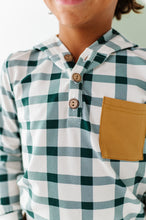 Load image into Gallery viewer, Pine Plaid | HOODED HENLEY