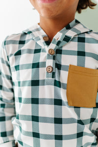 Pine Plaid | HOODED HENLEY