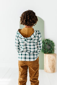 Pine Plaid | HOODED HENLEY