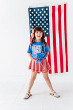 Load image into Gallery viewer, BLUE Patchwork USA | Tie Front Tee