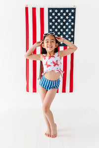 Red Stripe Bows | Ruffle Tankini TWO-PIECE