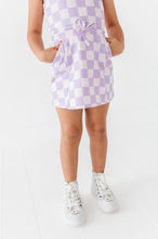 Load image into Gallery viewer, Violet Check | Skater Dress (with detached shorts!)