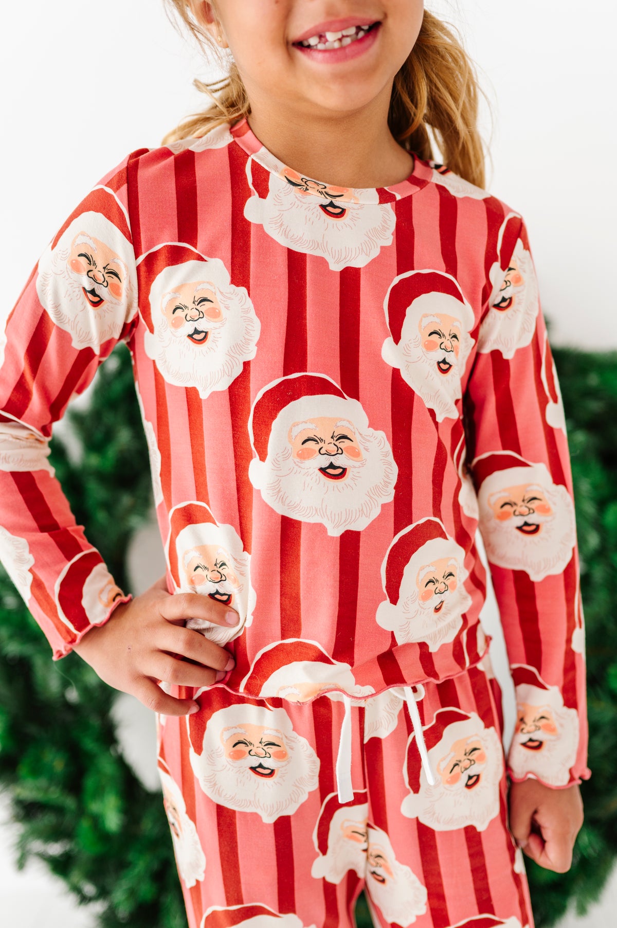 RED Santa Stripes | GIRLS 2-Piece SET