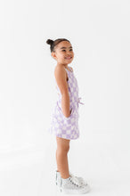 Load image into Gallery viewer, Violet Check | Skater Dress (with detached shorts!)