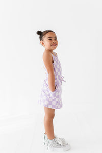 Violet Check | Skater Dress (with detached shorts!)