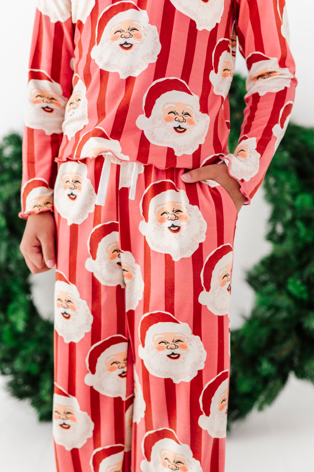 RED Santa Stripes | GIRLS 2-Piece SET