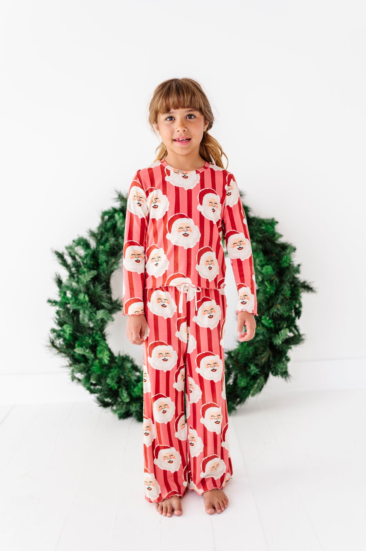 RED Santa Stripes | GIRLS 2-Piece SET