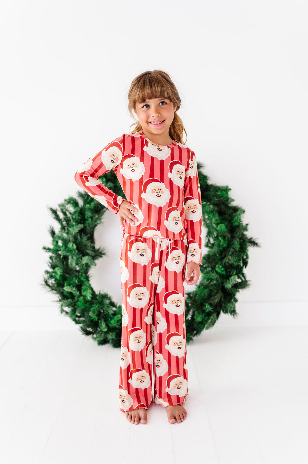RED Santa Stripes | GIRLS 2-Piece SET