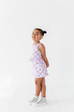 Load image into Gallery viewer, Violet Check | Skater Dress (with detached shorts!)