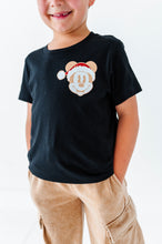 Load image into Gallery viewer, Monochrome Santa Mickey | KIDS BLACK TEE