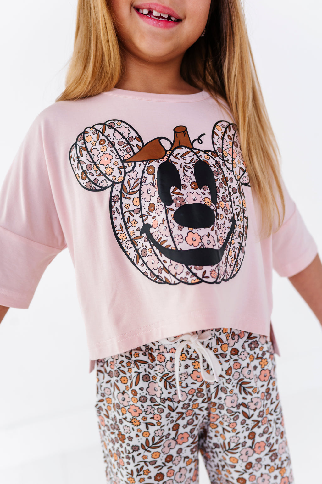 Floral Mickey Pumpkin| BAMBOO PANT SET