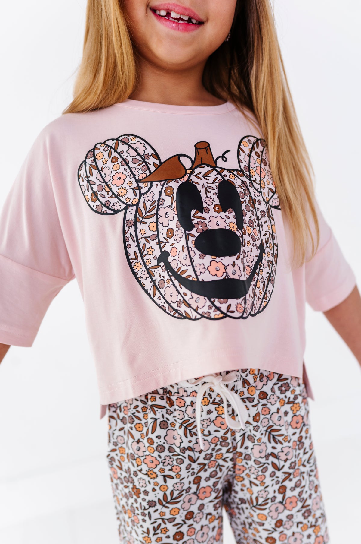 Floral Mickey Pumpkin| BAMBOO PANT SET