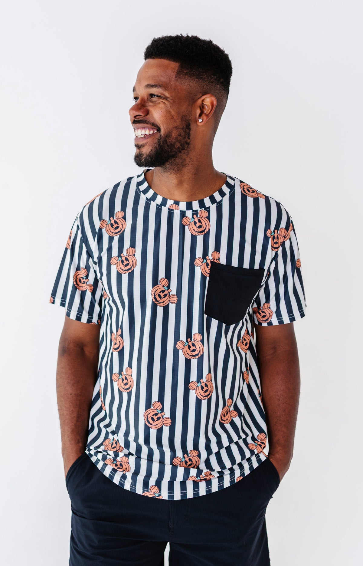 Stripe Mickey Pumpkin | MENS Dri-Fit TEE