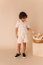 Load image into Gallery viewer, Honey Gingham | BOYS LINEN SET