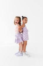Load image into Gallery viewer, Violet Check | Skater Dress (with detached shorts!)