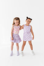 Load image into Gallery viewer, Violet Check | Skater Dress (with detached shorts!)