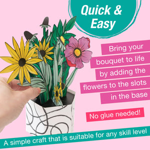 Pop Up Coloring Wildflower Bouquet