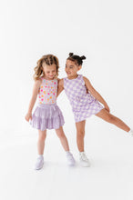 Load image into Gallery viewer, Violet Check | Skater Dress (with detached shorts!)