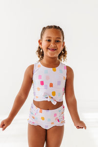 Painted Dotty: Tie Front TWO-PIECE