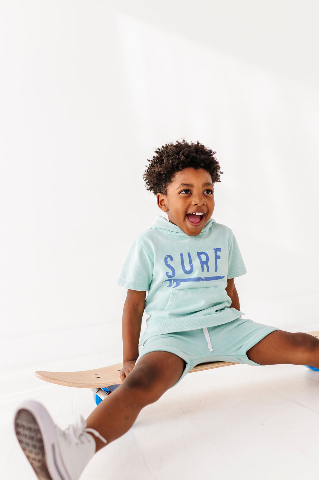 Surf | Mint Hooded Tee (French Terry)