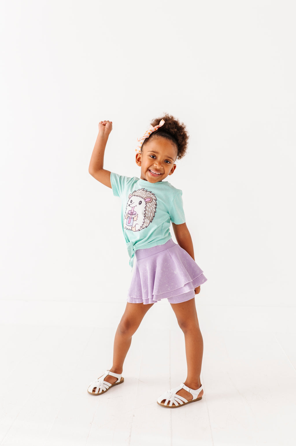 Hedgehog | Mint Vintage Front-Tie Tee
