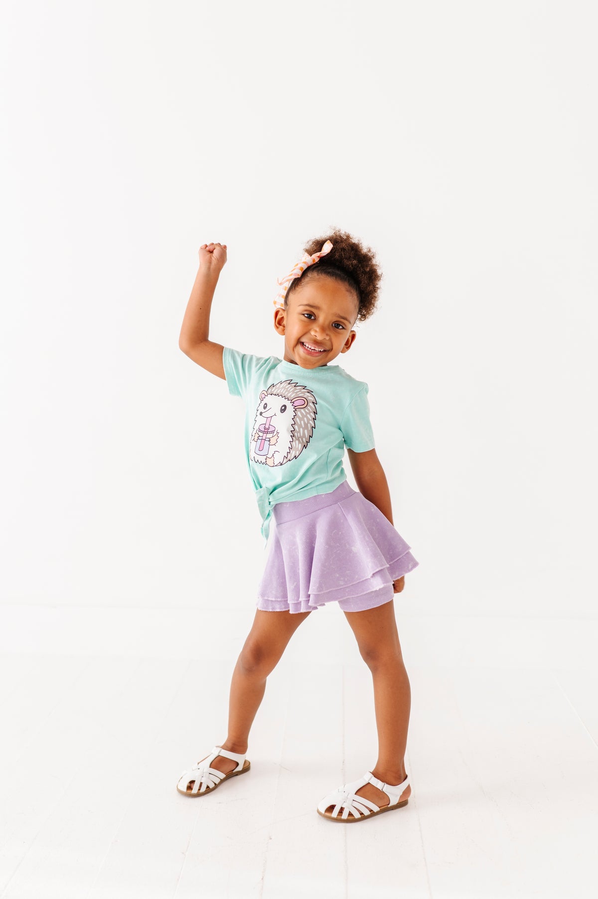 Hedgehog | Mint Vintage Front-Tie Tee