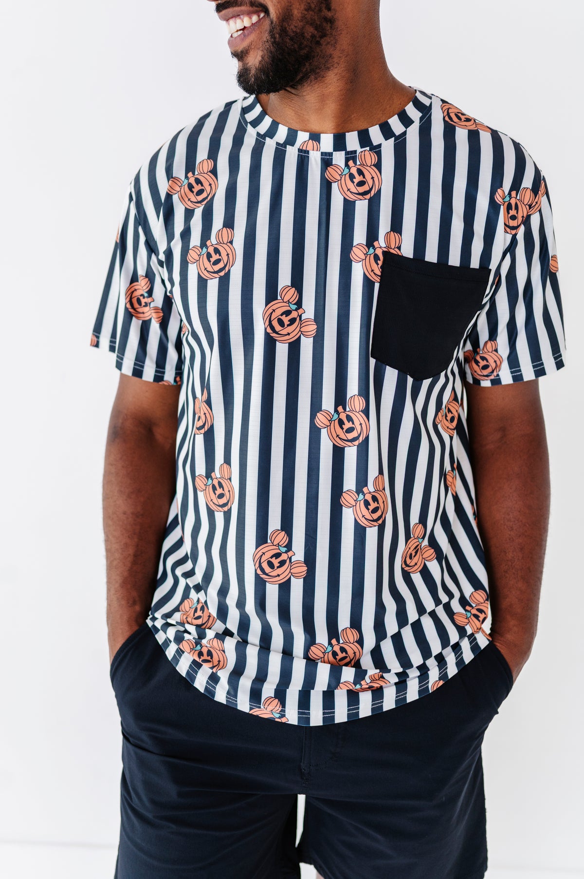 Stripe Mickey Pumpkin | MENS Dri-Fit TEE
