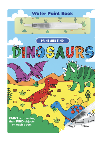 Paint and Find Water Paint Book (DINOS)