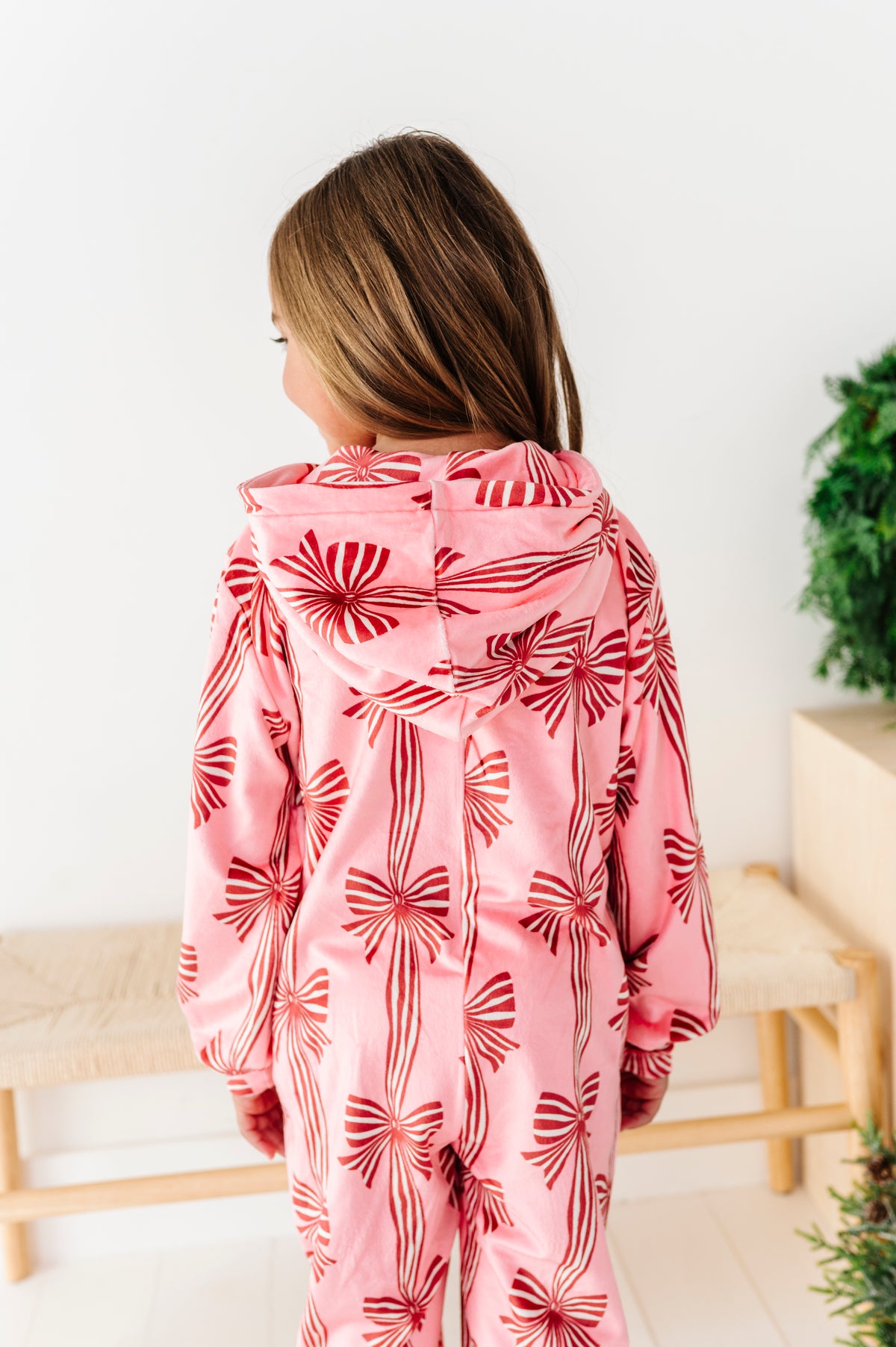 Peppermint Bows | MINKY One-Piece Zip